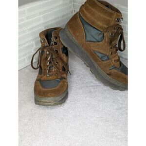 L.L. Bean Brown and Gray Lace-Up Boots